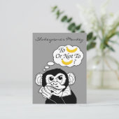Shakespeares Affe Postkarte (Stehend Vorderseite)