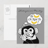 Shakespeares Affe Postkarte (Vorne/Hinten)