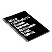 Shakespeares Damen Notizblock (Rechte Seite)