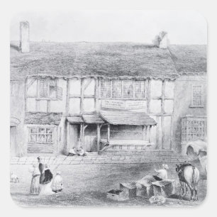 Shakespeares Geburtsort Quadratischer Aufkleber
