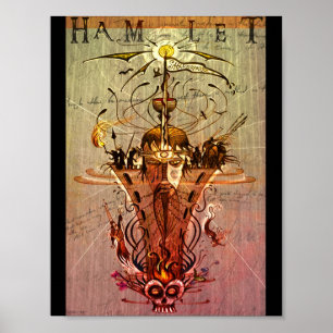Shakespeares "Hamlet" PLAKAT-Wahlen Poster