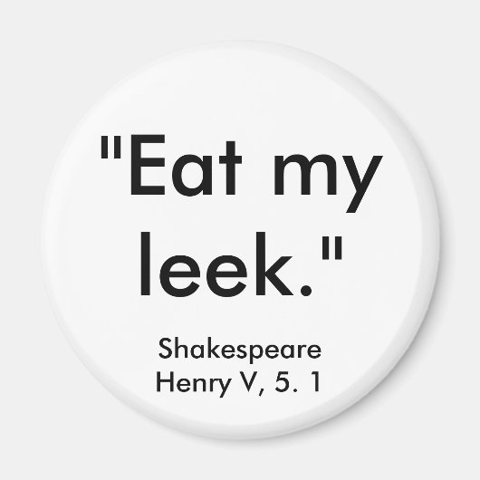 Shakespeares Insultmagnet Magnet (Vorne)