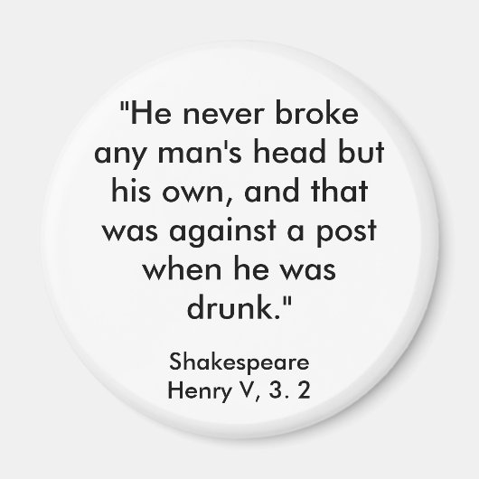 Shakespeares Insultmagnet Magnet (Vorne)