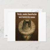 Shakespeares Katze Postkarte (Vorne/Hinten)
