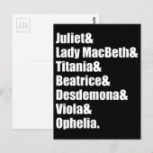 Shakespeares Ladys Postkarte (Vorne/Hinten)
