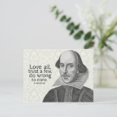 Shakespeare's Liebe All, Vertrauen Sie ein paar, D Postkarte (Stehend Vorderseite)