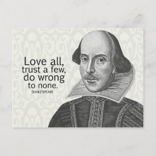 Shakespeare's Liebe All, Vertrauen Sie ein paar, D Postkarte