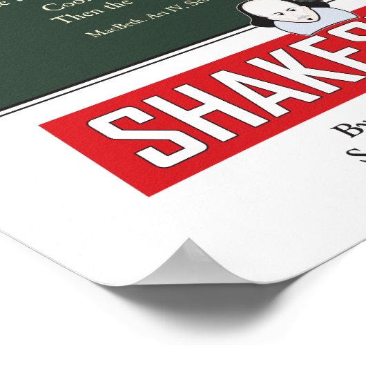 Shakespeares MacBeth. Hext ein Inkantationsplakat. Poster (Ecke)