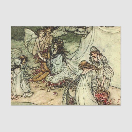 Shakespeares Märchen "Titania" von Arthur Rackham Seidenpapier (Vorderseite)