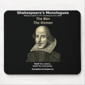 Shakespeares Monologe Mousepad, schwarz Mousepad (Vorne)
