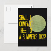 Shakespeares Sommertag Postkarte (Vorne/Hinten)