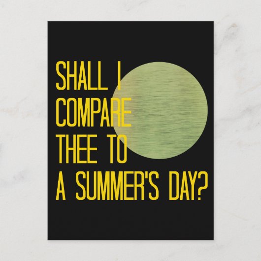 Shakespeares Sommertag Postkarte (Vorderseite)