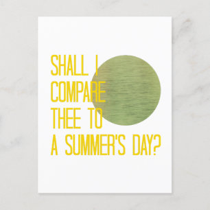 Shakespeares Sommertag Postkarte