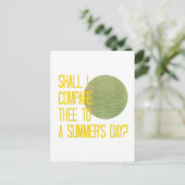 Shakespeares Sommertag Postkarte (Stehend Vorderseite)