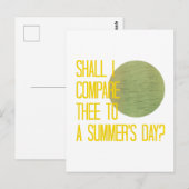 Shakespeares Sommertag Postkarte (Vorne/Hinten)