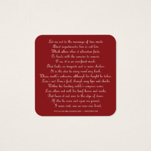 Shakespeares Sonett 116 Quadratischer Magnet