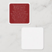 Shakespeare's Sonnet 116 Square Magnet Quadratische Visitenkarte (Vorne/Hinten)