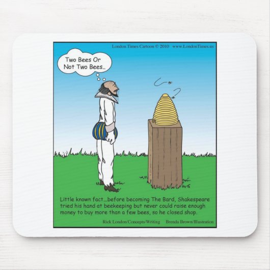 Shakespeare's The BeeKeeper Funny Gifts & T-Shirts Mousepad (Vorne)