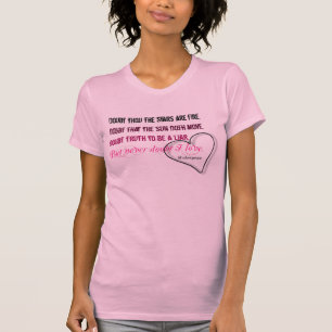 Shakespeares Zitat über Liebe Valentinisches T-Shi T-Shirt