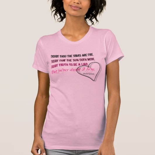 Shakespeares Zitat über Liebe Valentinisches T-Shi T-Shirt (Vorderseite)