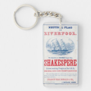 Shakespere Clipper Segelschiff 1861 Schlüsselanhänger