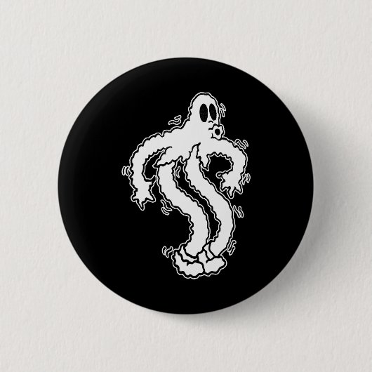 Shakey Koko The Clown Ghost Niedlich Ghost Hallowe Button (Vorderseite)