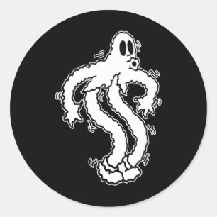 Shakey Koko The Clown Ghost Niedlich Ghost Hallowe Runder Aufkleber