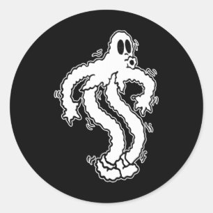 Shakey Koko The Clown Ghost Niedlich Ghost Hallowe Runder Aufkleber