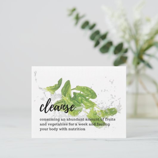 Shaklee Cleanse Postcard Postkarte (Stehend Vorderseite)