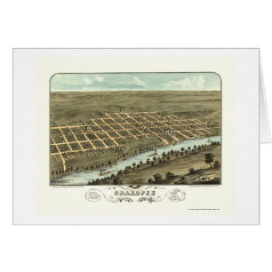 Shakopee, panoramische Karte Mangans - 1869