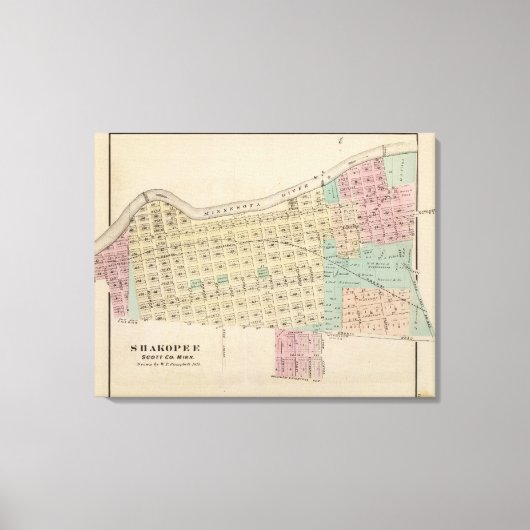 Shakopee, Scott Landkreis, Minnesota Leinwanddruck (Vorderseite)