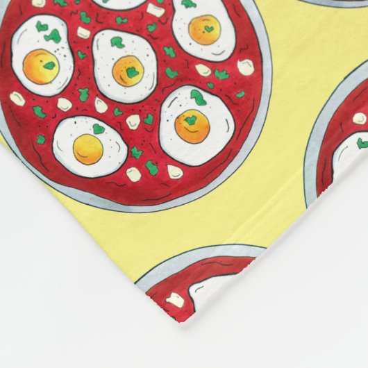 Shakshouka Shakshuka Gewürzige Eier Tomaten Fleecedecke (Ecke)