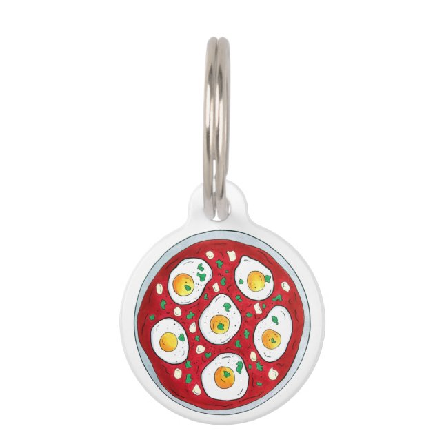 Shakshouka Shakshuka Gewürzige Eier Tomaten Haustiermarke (Vorderseite)