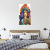 Shakti: Die göttliche Frau - lebendiger 5D Impasto Leinwanddruck (Insitu (Schlafzimmer))
