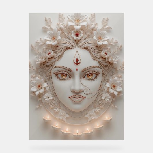 Shakti inside - Minimal Devi Illustration Acrylschild (Vorderseite)