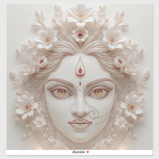 Shakti inside - Minimal Devi Illustration Aufkleber (Blatt)