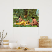 Shakuntala Patralekhana von Raja Ravi Varma Poster (Küche)
