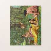 Shakuntala Patralekhana von Raja Ravi Varma Puzzle (Vertikal)