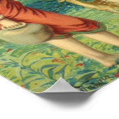 Shakuntala Sakhi von Raja Ravi Varma Poster (Ecke)