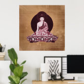 Shakyamuni Buddha Grunge Vintag Poster (Heimbüro)