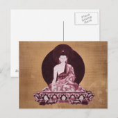Shakyamuni Buddha Grunge Vintag Postkarte (Vorne/Hinten)