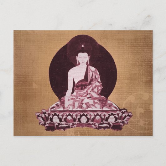 Shakyamuni Buddha Grunge Vintage Postkarte (Vorderseite)