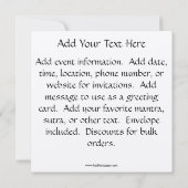 Shakyamuni Buddha, Lotus Throne Mandala Einladung (Rückseite)