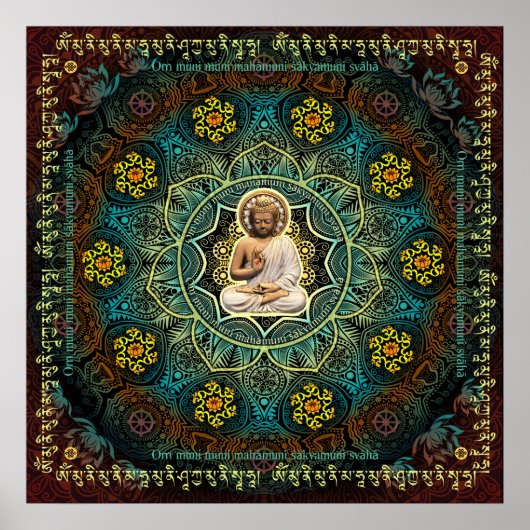 Shakyamuni Buddha Mantra Poster (Vorne)