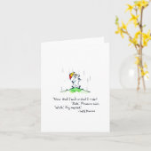 "Shall I Walk or Shall I Ride?" blank card Karte (Gelbe Blume)