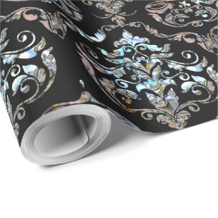 Shalliveye Barock Damask Elegance 10 ft Geschenkpapier