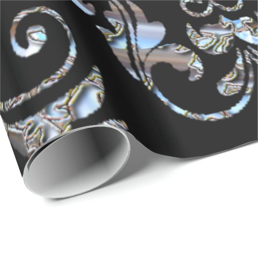 Shalliveye III Barock Damaskus Glossage Geschenkpapier (Rolleneckpunkt)