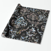 Shalliveye VX Barock Damask Glossy Elegante Geschenkpapier (Ungerollt)