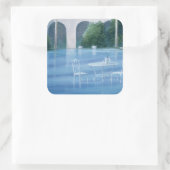 Shallow End Quadratischer Aufkleber (Tasche)