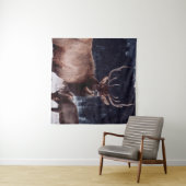 SHALLOW FOCUS FOTO BROWN DEER WANDTEPPICH (Beispiel (Horizontal))